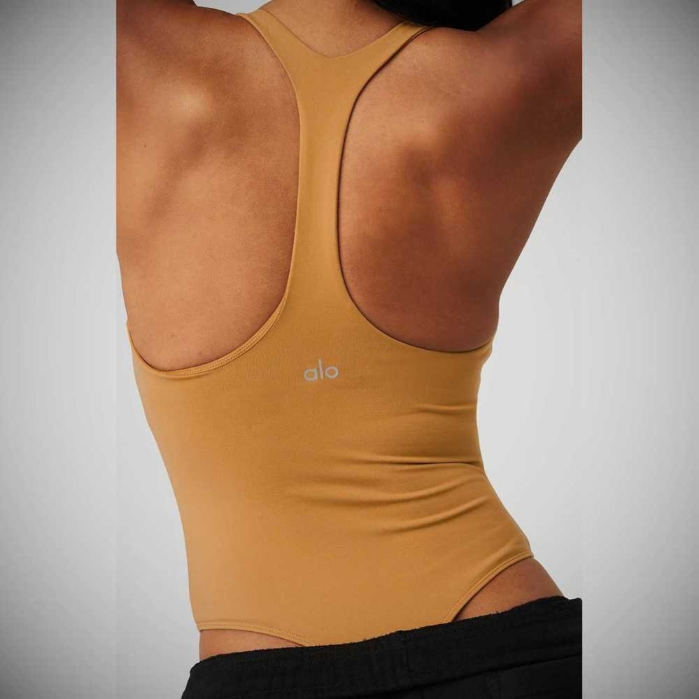 Alo Yoga Sleek Back Bodys Damen Toffee | MDSKOP921