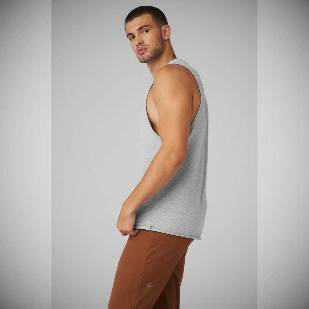 Alo Yoga Society Muskelshirt Herren Grau | TRASJW218