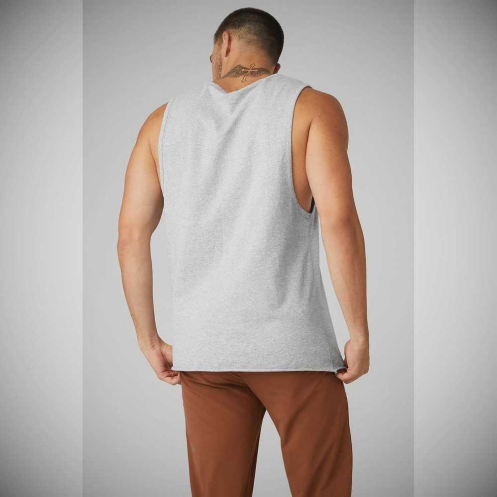 Alo Yoga Society Muskelshirt Herren Grau | TRASJW218