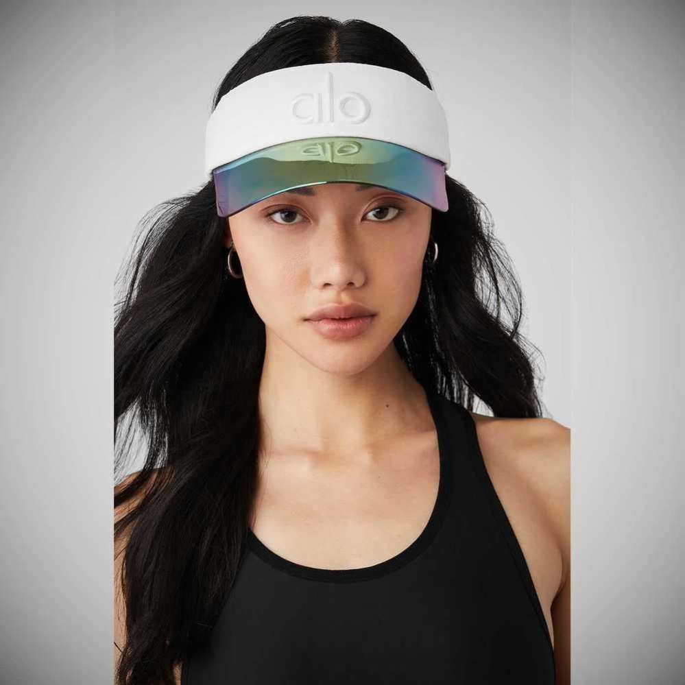 Alo Yoga Solar Visor Damen Weiß | CDGQFK103