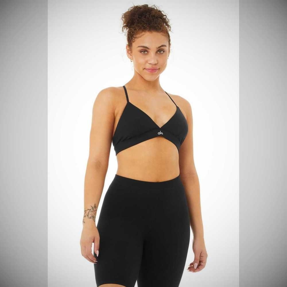 Alo Yoga Splendor BHs Damen Schwarz | TSAUKI138