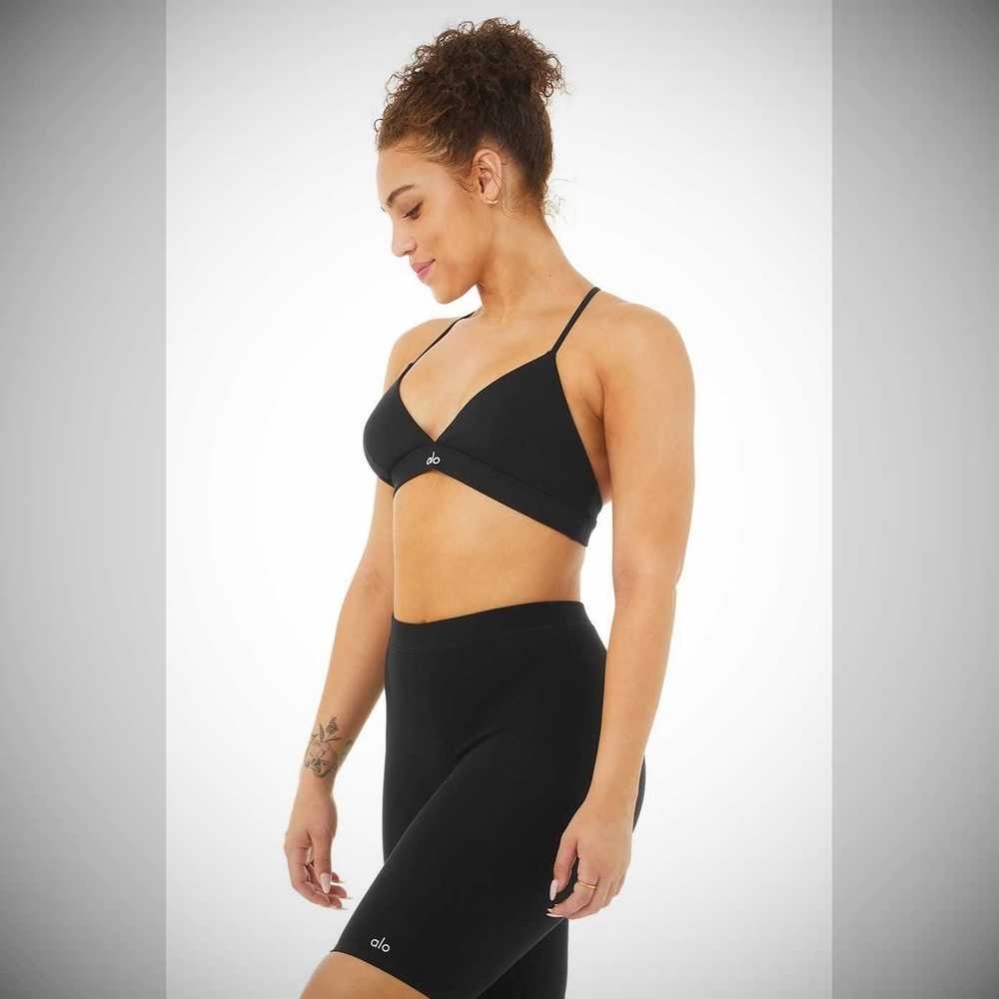 Alo Yoga Splendor BHs Damen Schwarz | TSAUKI138