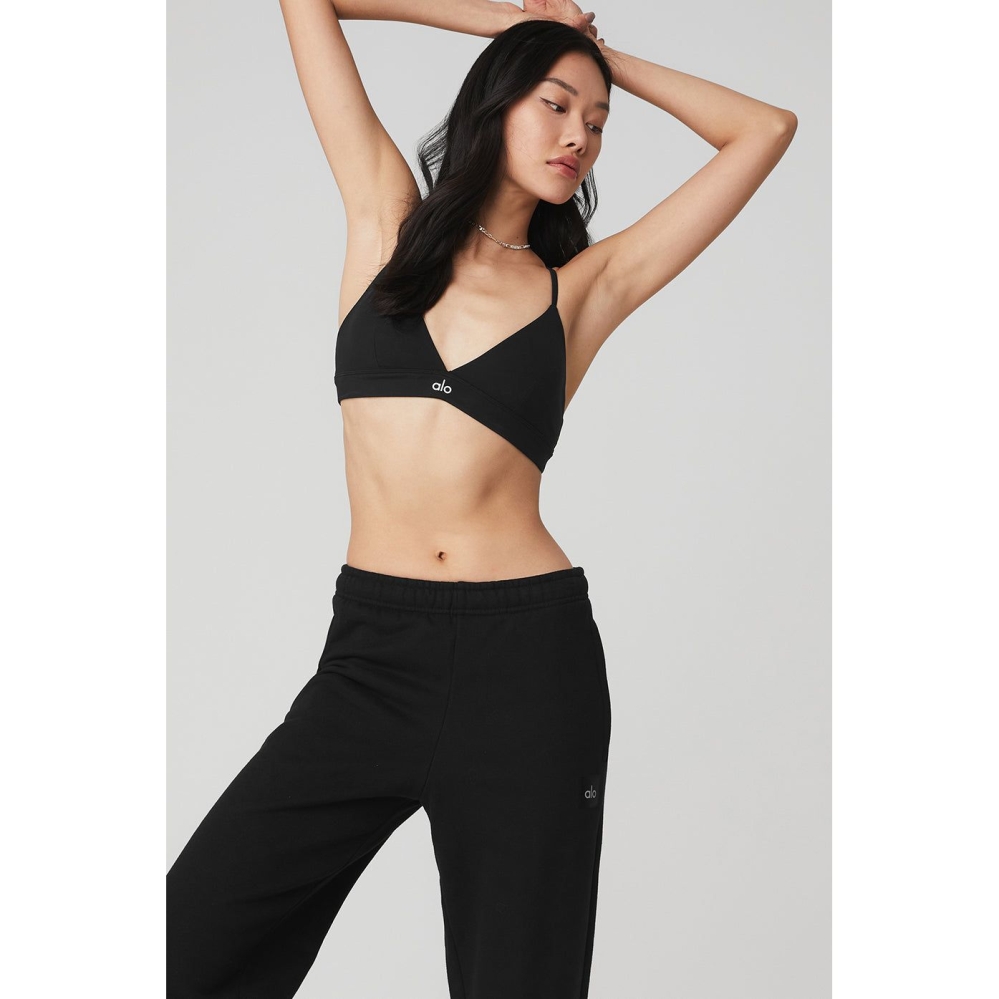 Alo Yoga Splendor BHs Damen Schwarz | TSAUKI138