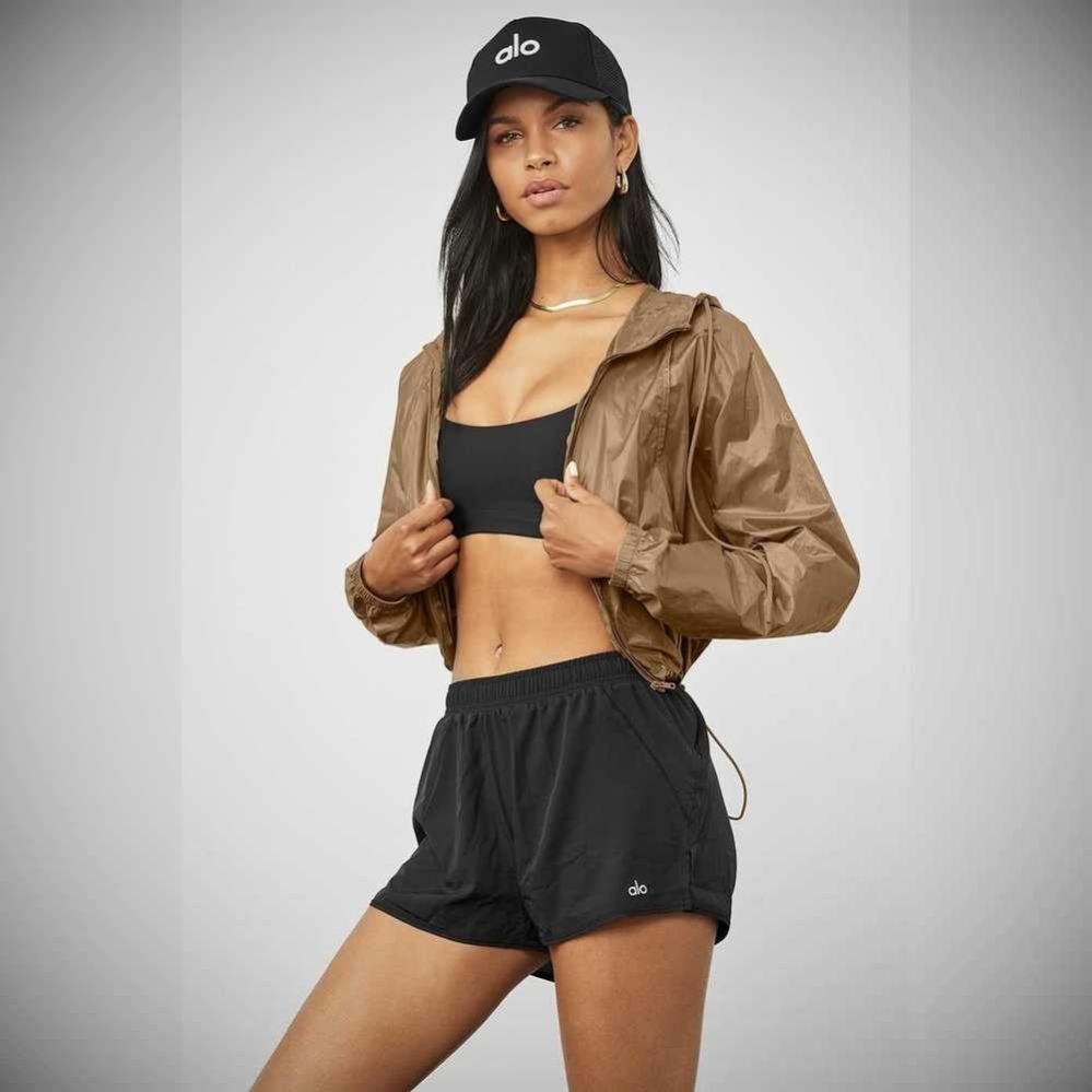 Alo Yoga Sprinter Jacke Damen Braun | HTJBRP069