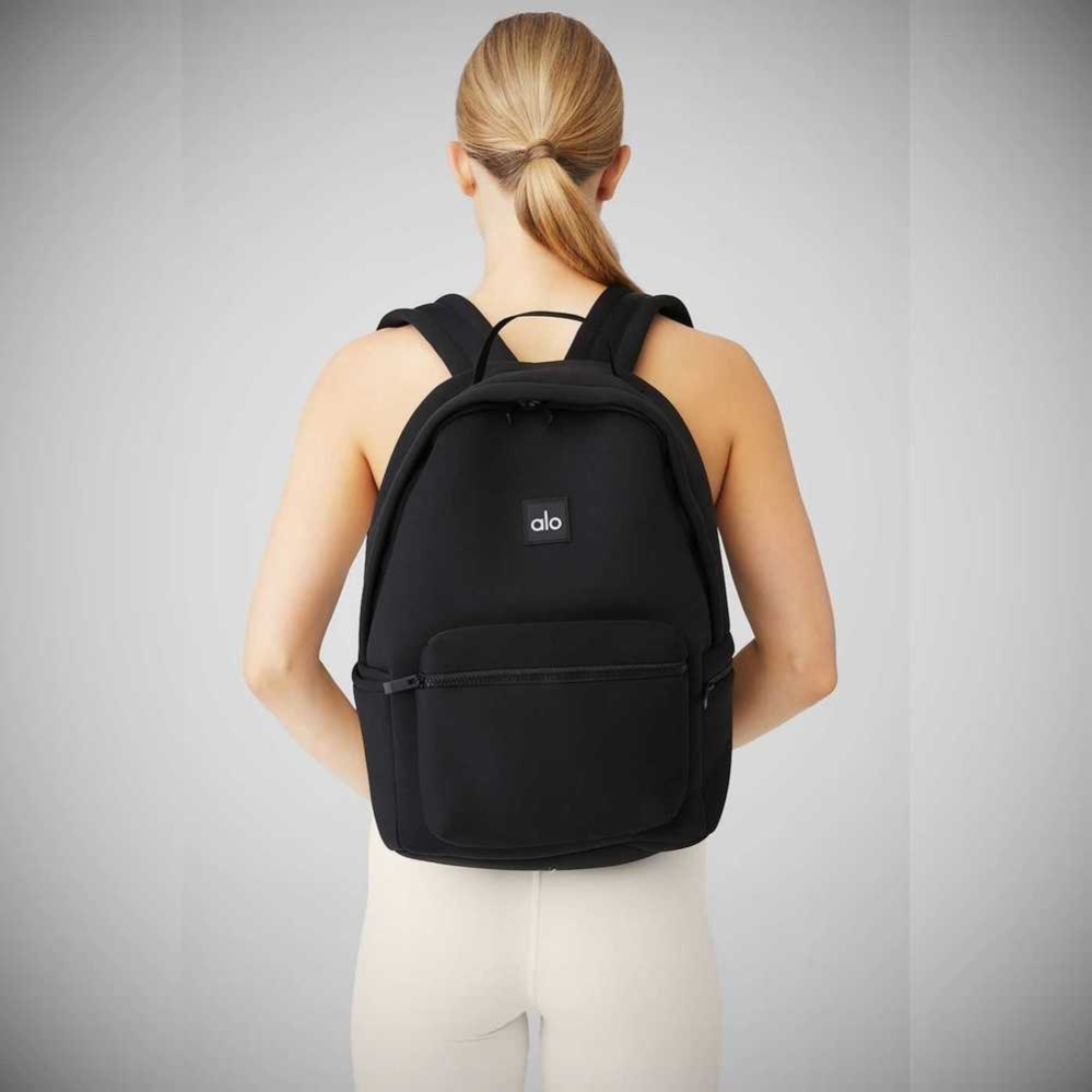 Alo Yoga Stow Backpack Tasche Damen Schwarz Silber | CYLUTN738