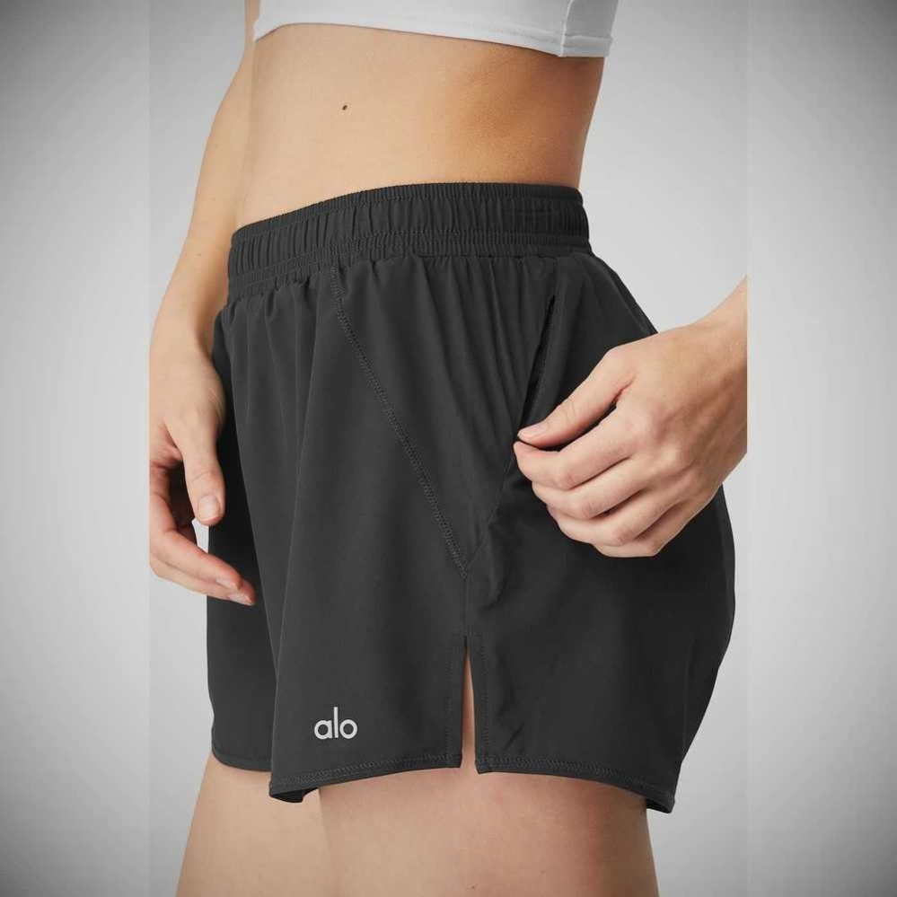 Alo Yoga Stride Kurze Hose Damen Grau | VOMWYA148