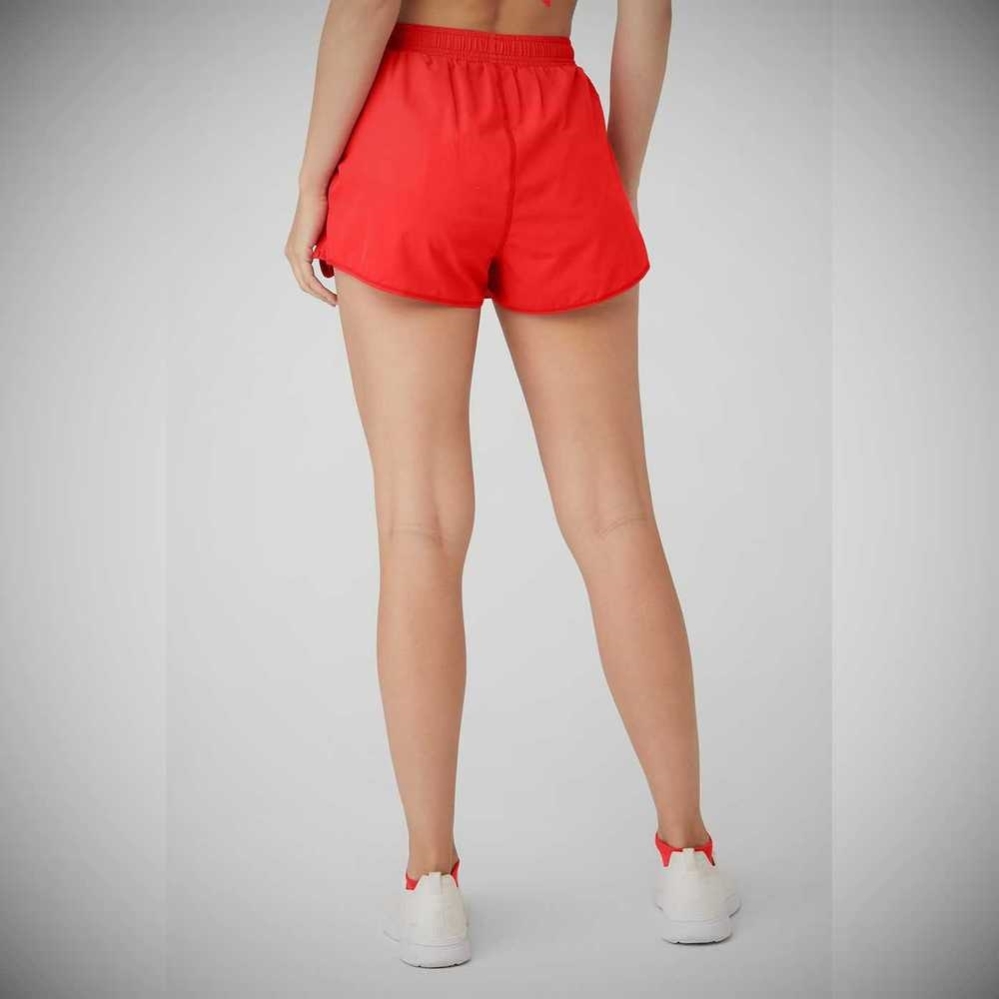 Alo Yoga Stride Kurze Hose Damen Rot | XQGHVU309