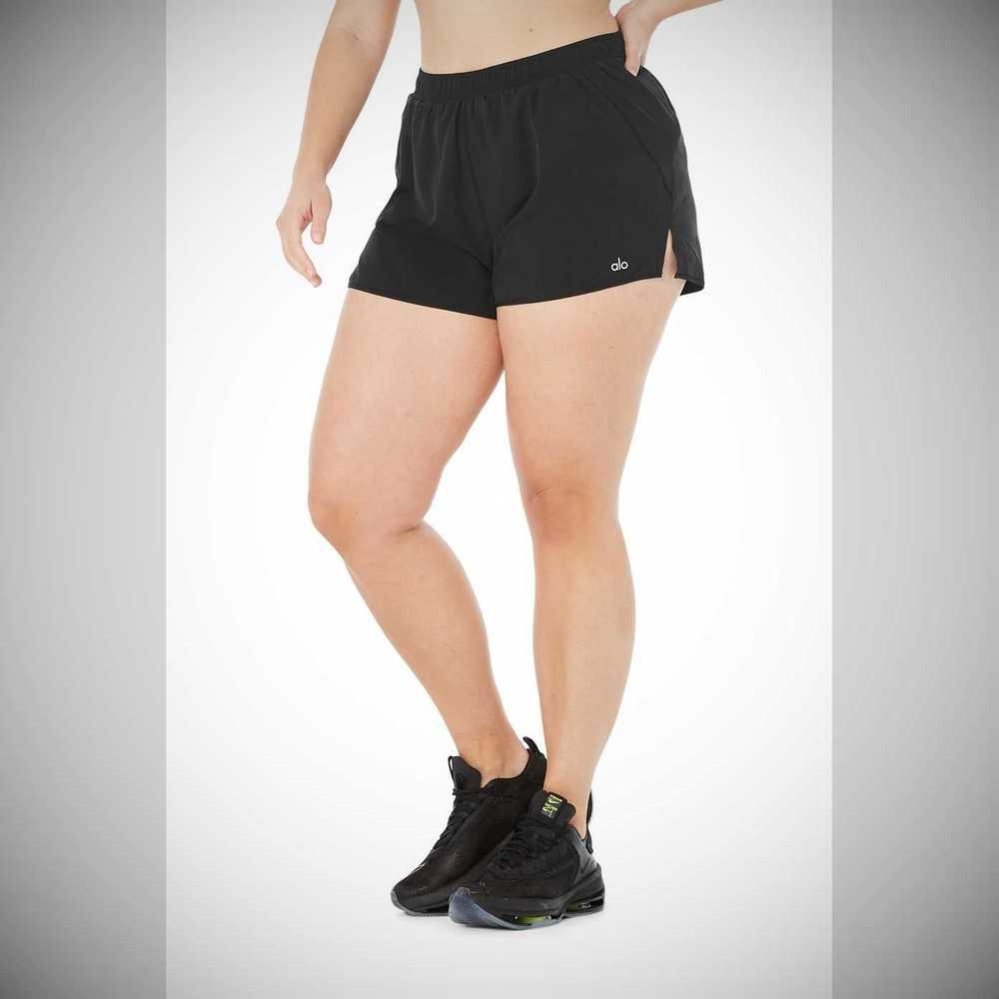 Alo Yoga Stride Kurze Hose Damen Schwarz | IBKUZN148