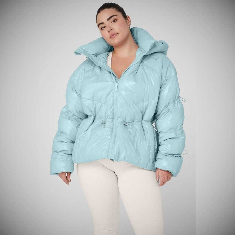 Alo Yoga Stunner Puffer Jacke Damen Blau | ENRDZF184