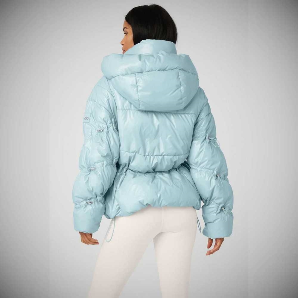 Alo Yoga Stunner Puffer Jacke Damen Blau | SBECMA053