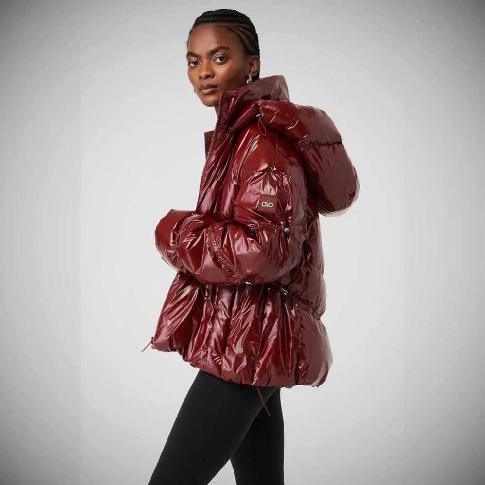 Alo Yoga Stunner Puffer Jacke Damen Rot | IMQBTV906