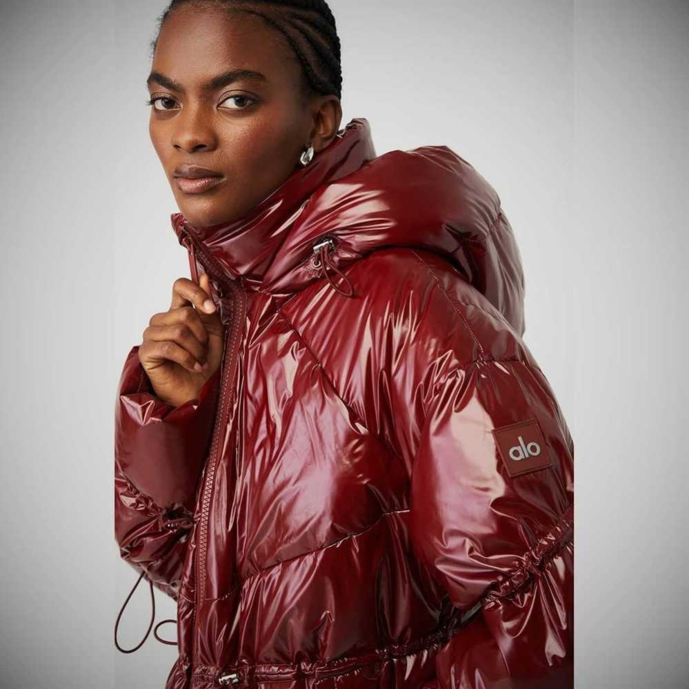 Alo Yoga Stunner Puffer Jacke Damen Rot | IMQBTV906