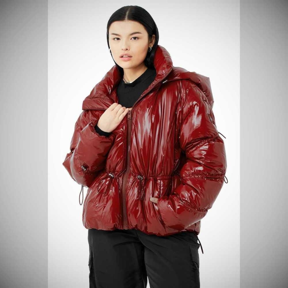 Alo Yoga Stunner Puffer Jacke Damen Rot | IMQBTV906