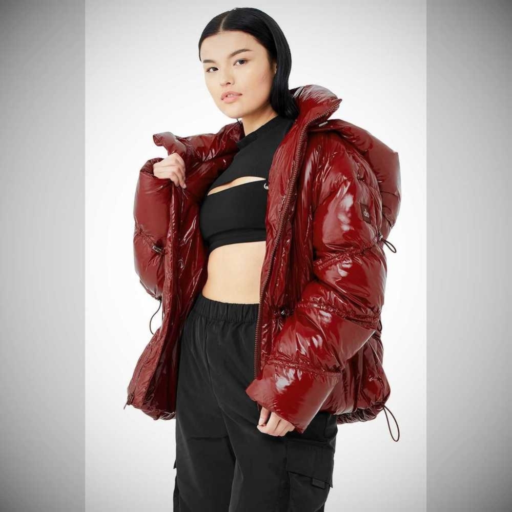 Alo Yoga Stunner Puffer Jacke Damen Rot | IMQBTV906