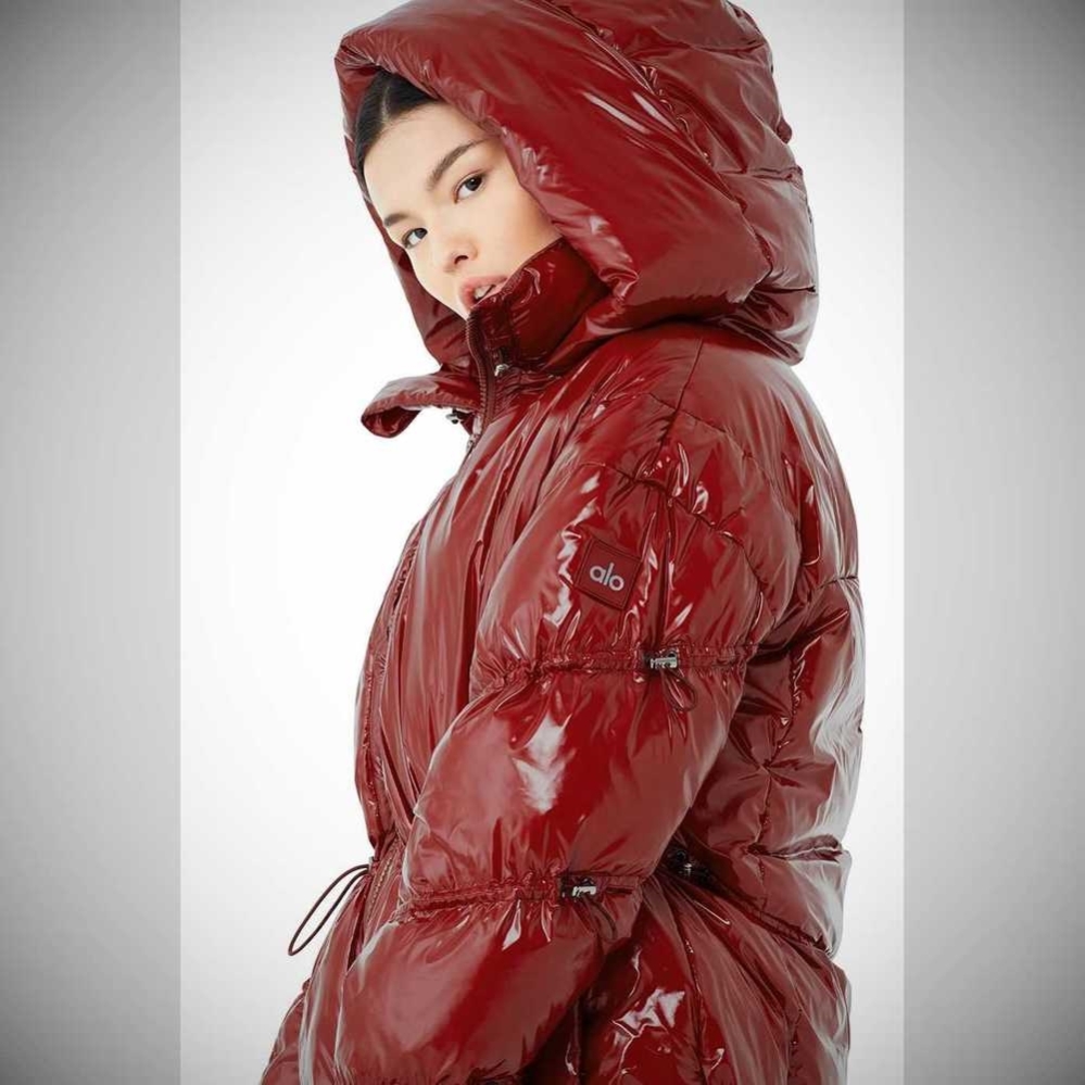 Alo Yoga Stunner Puffer Jacke Damen Rot | IMQBTV906