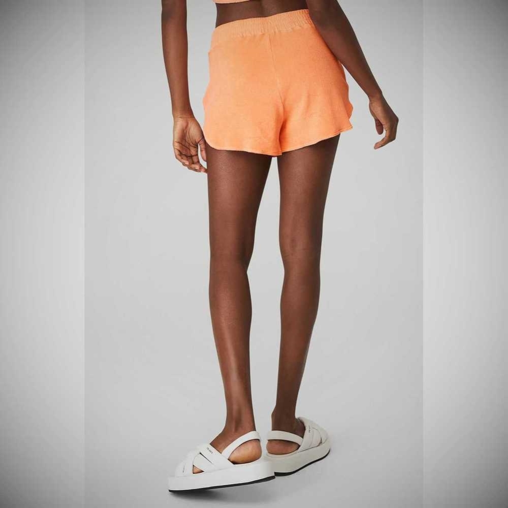 Alo Yoga Terry High-Taille Beachside Kurze Hose Damen Orange | TALSON385