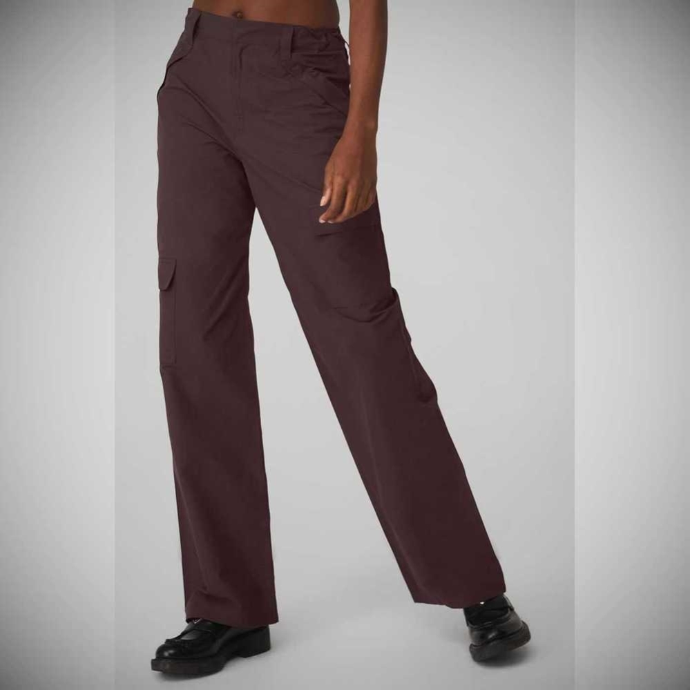 Alo Yoga The Edge Trouser Hose Damen Lila Grau | MAQCTN513