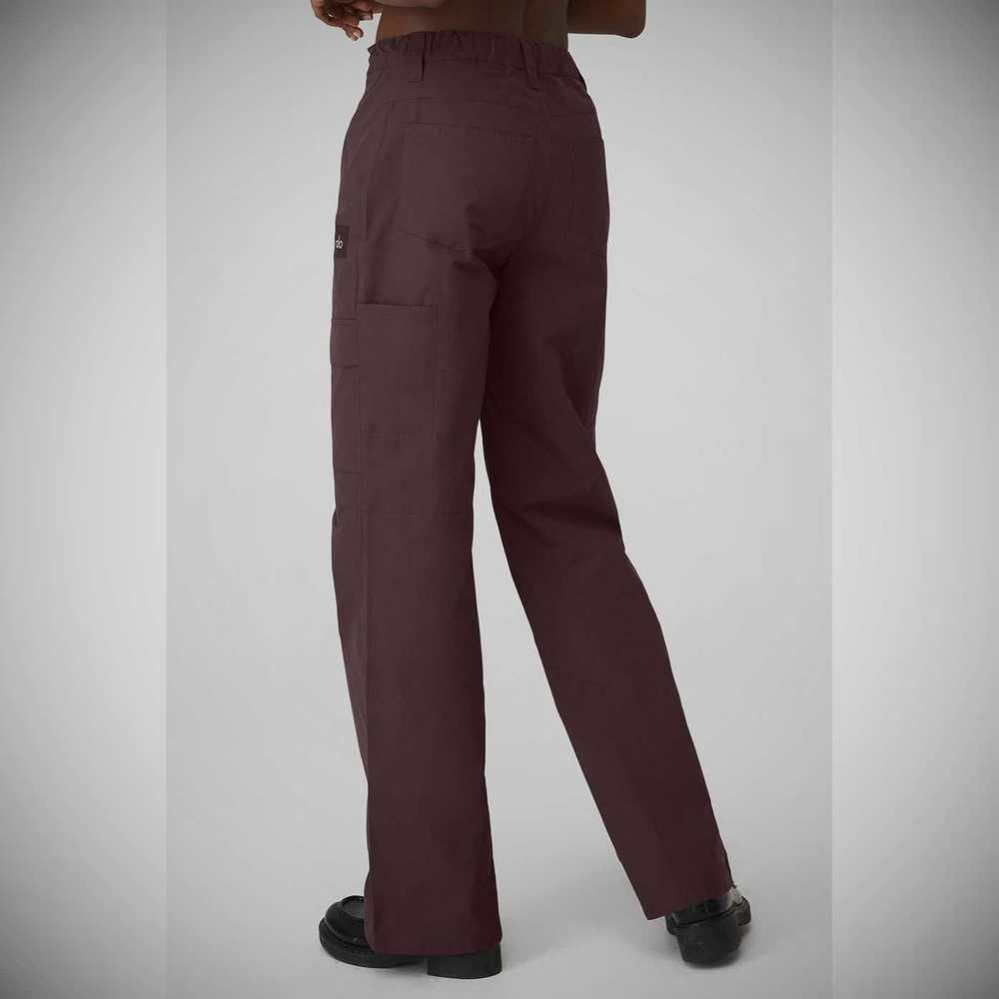 Alo Yoga The Edge Trouser Hose Damen Lila Grau | MAQCTN513