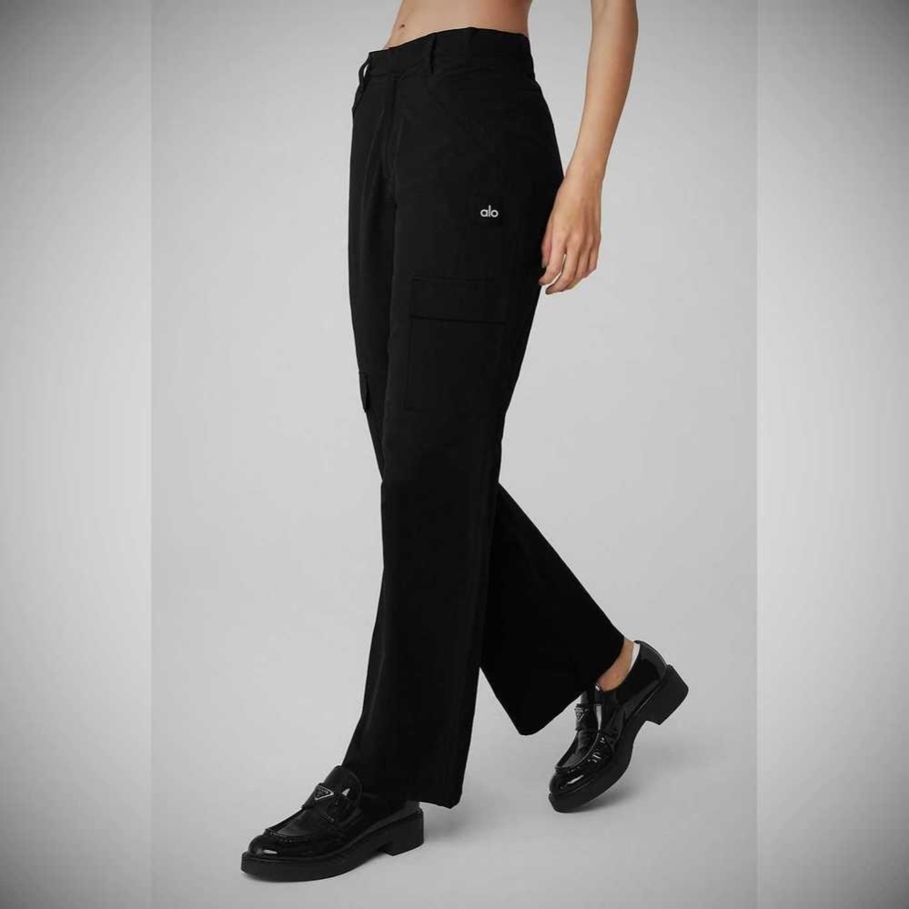 Alo Yoga The Edge Trouser Hose Damen Schwarz | XLSVBE402