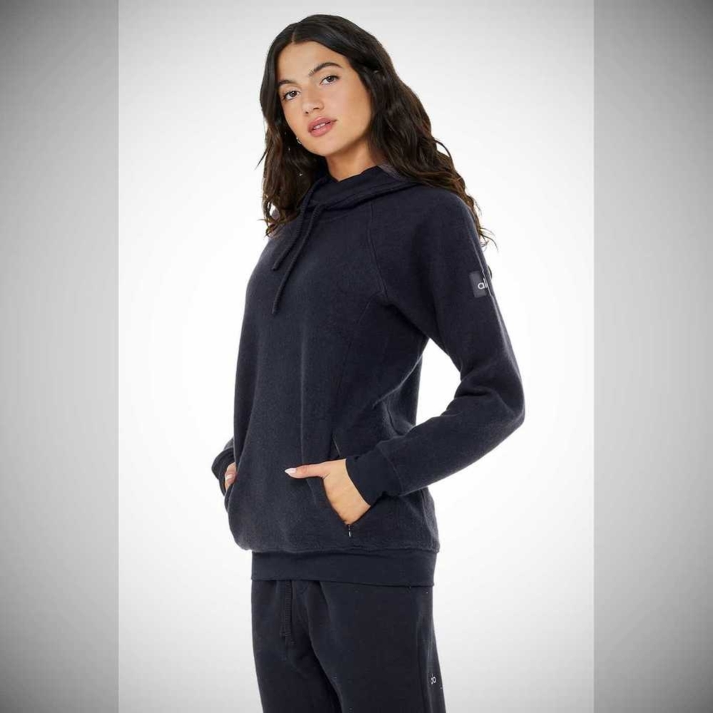 Alo Yoga The Triumph Hoodie Damen Navy | JEKVLN294