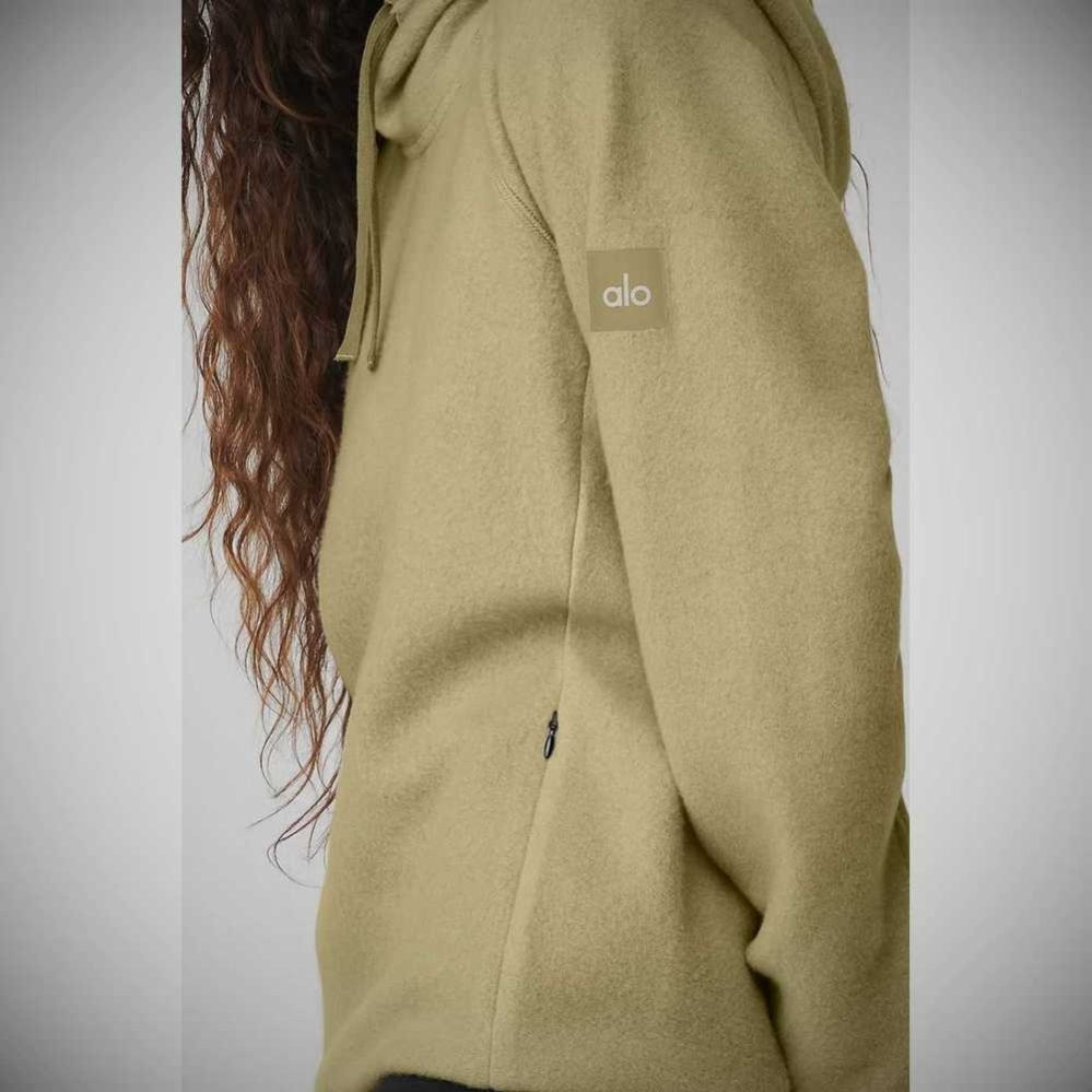 Alo Yoga The Triumph Hoodie Damen Wasabi | AIZFGM210