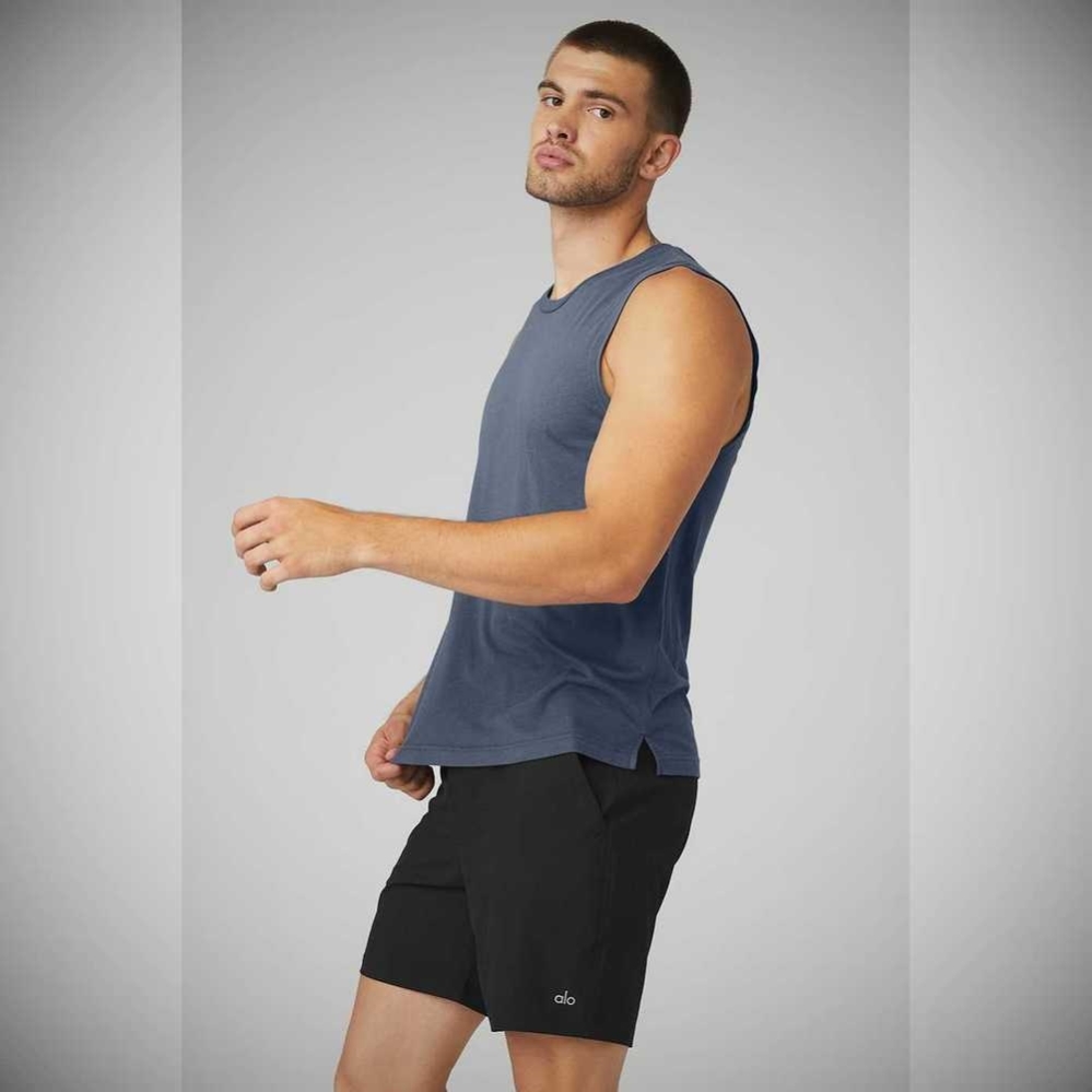 Alo Yoga The Triumph Muscle Muskelshirt Herren Grau | BKAQEP745