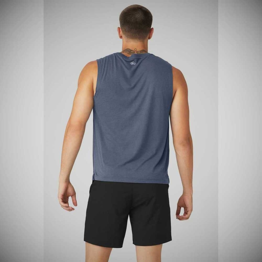 Alo Yoga The Triumph Muscle Muskelshirt Herren Grau | BKAQEP745