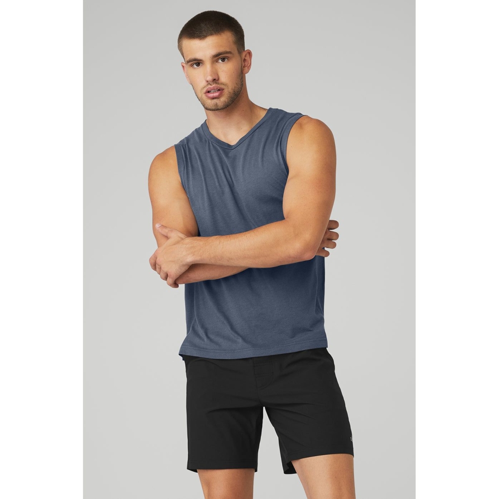 Alo Yoga The Triumph Muscle Muskelshirt Herren Grau | BKAQEP745