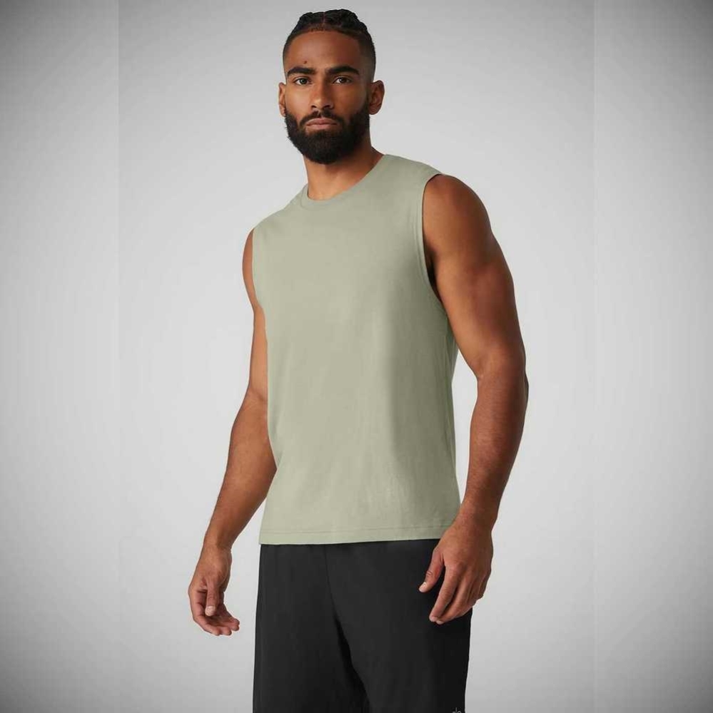 Alo Yoga The Triumph Muscle Muskelshirt Herren Grau | GKYXVO372