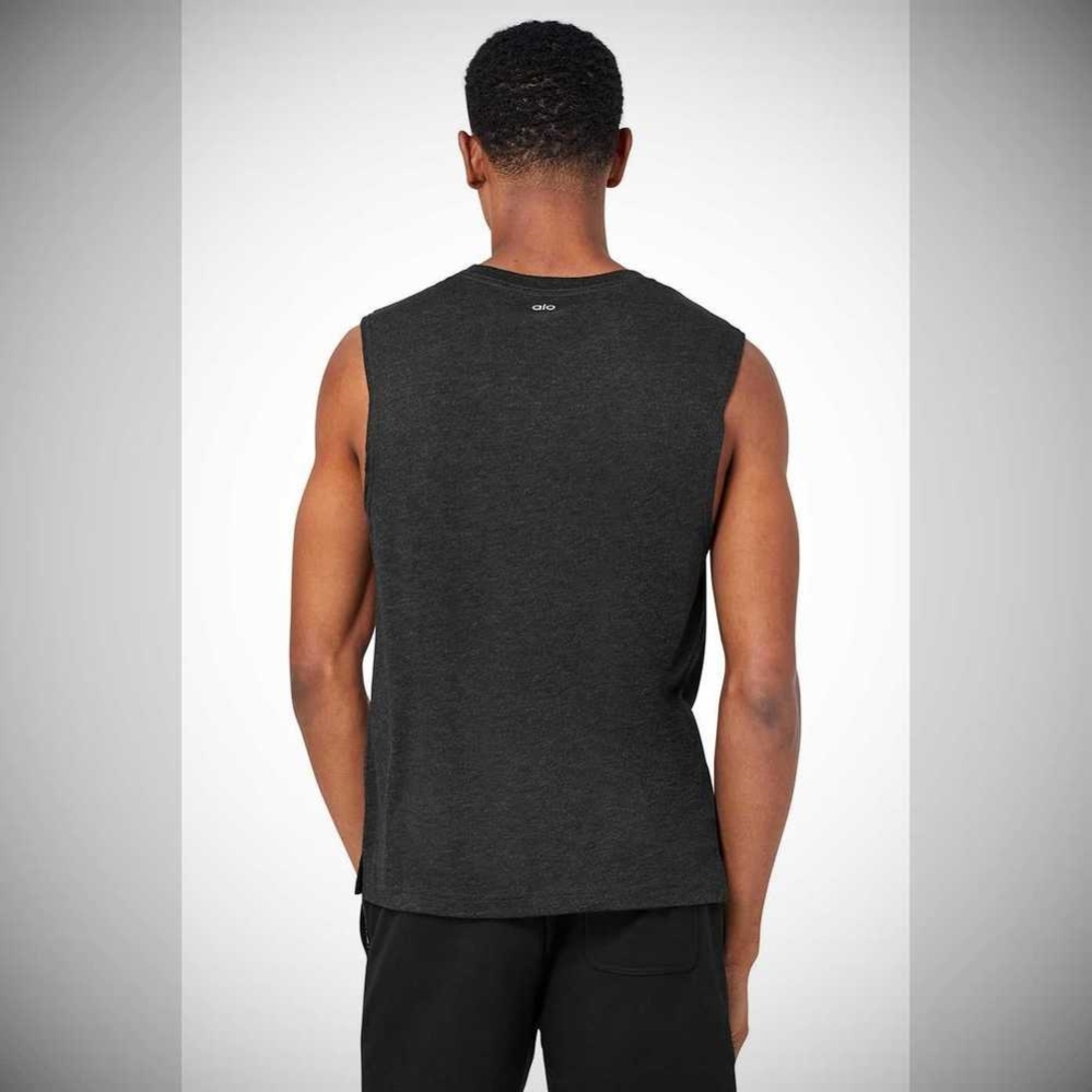 Alo Yoga The Triumph Muscle Muskelshirt Herren Schwarz | VMRLJC517