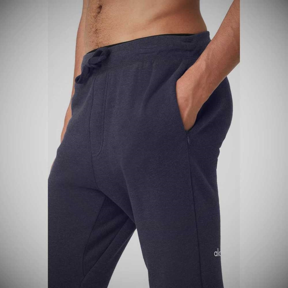 Alo Yoga The Triumph Sweathose Herren Navy | AEOJWM569