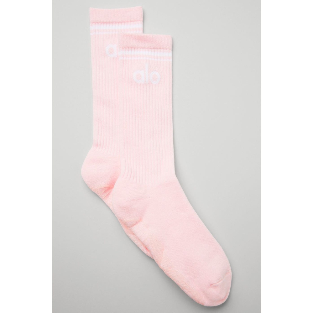 Alo Yoga Throwback Barre Socken Damen Rosa Weiß | FQKSPL438