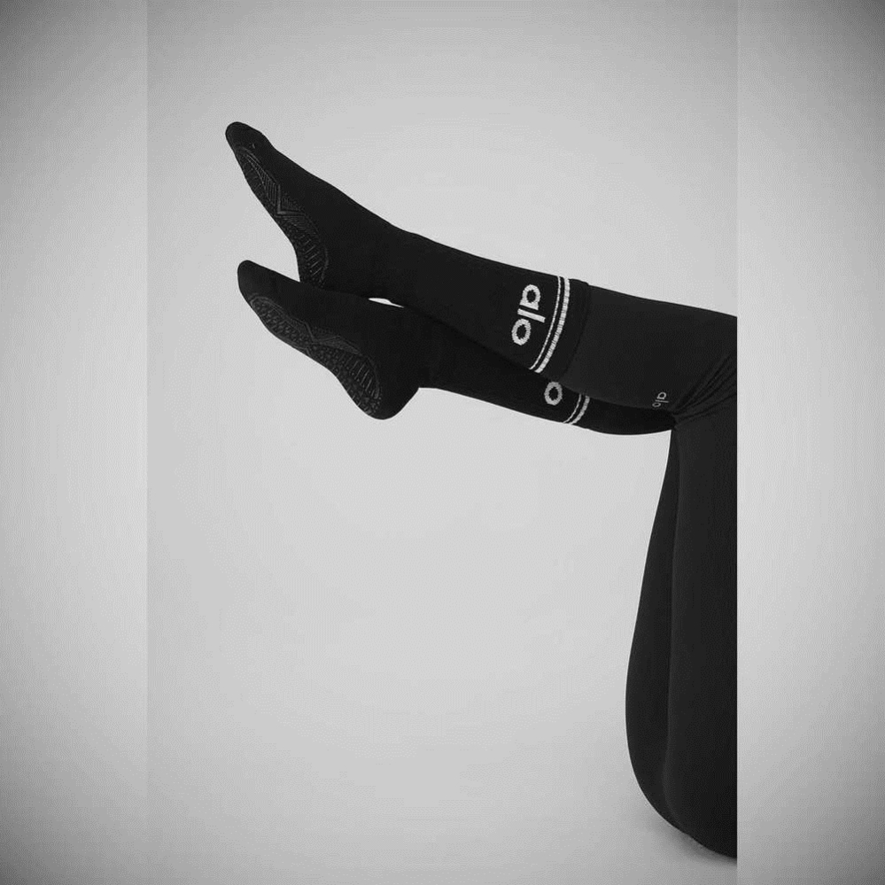 Alo Yoga Throwback Barre Socken Damen Schwarz Weiß | LHXIBV037