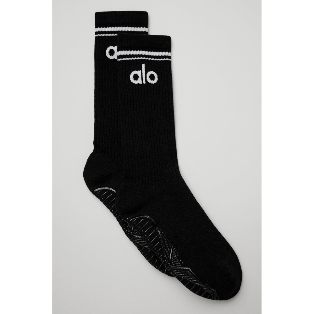 Alo Yoga Throwback Barre Socken Damen Schwarz Weiß | LHXIBV037