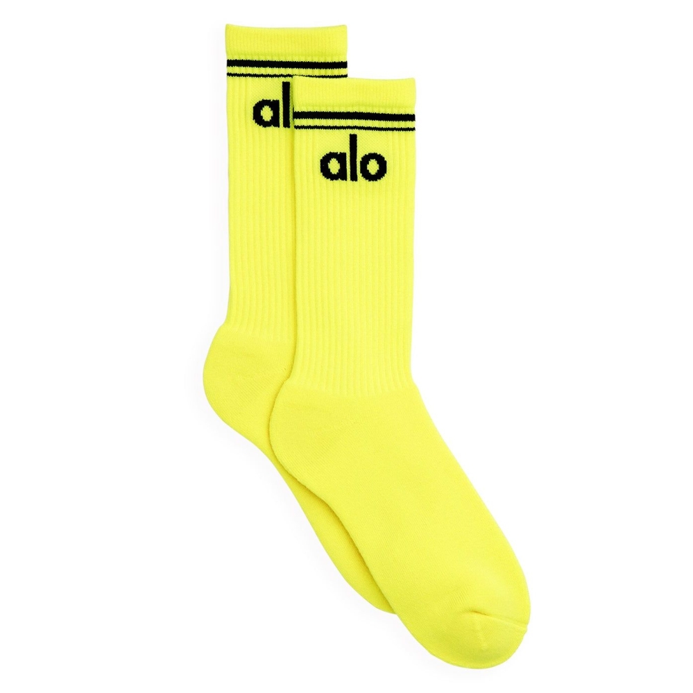 Alo Yoga Throwback Socken Damen Schwarz | KCNTLE801