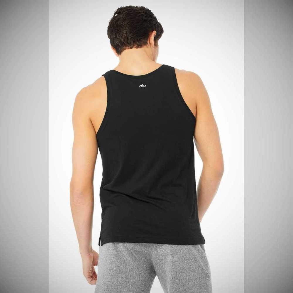 Alo Yoga Triumph Muskelshirt Herren Schwarz | MNAZKE749