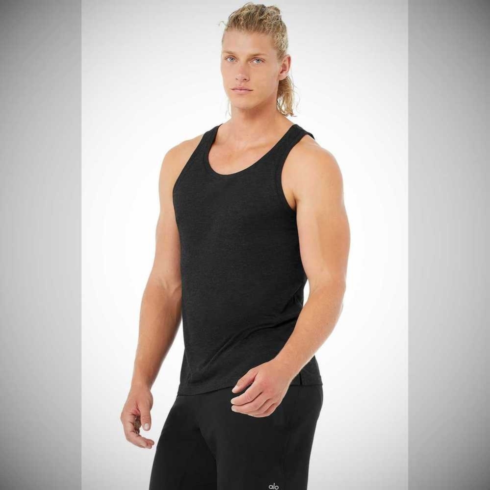 Alo Yoga Triumph Muskelshirt Herren Schwarz | NTKQDX418