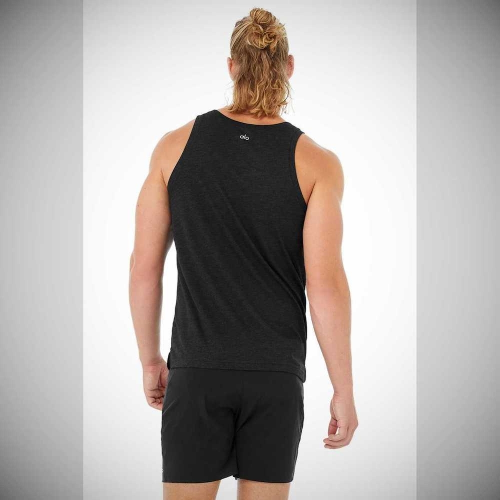 Alo Yoga Triumph Muskelshirt Herren Schwarz | NTKQDX418