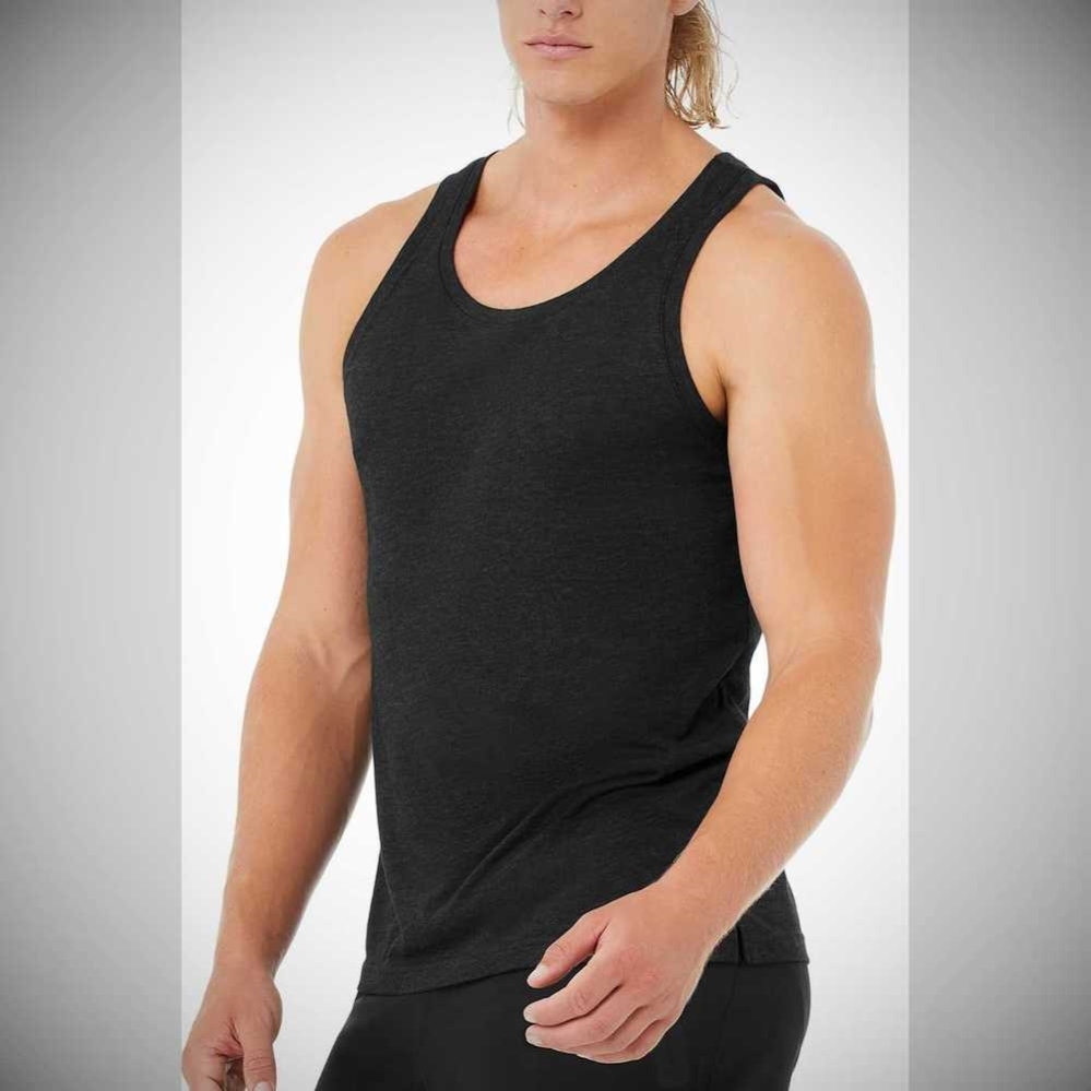 Alo Yoga Triumph Muskelshirt Herren Schwarz | NTKQDX418