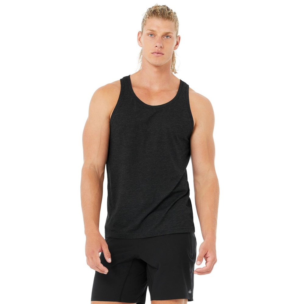 Alo Yoga Triumph Muskelshirt Herren Schwarz | NTKQDX418