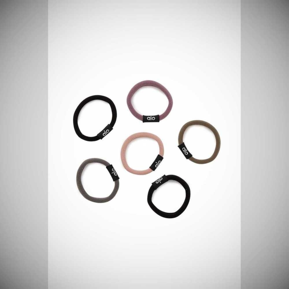 Alo Yoga Untangled Hair Tie 6-Pack Haargummi Damen Natural Multi | OYFJTX203