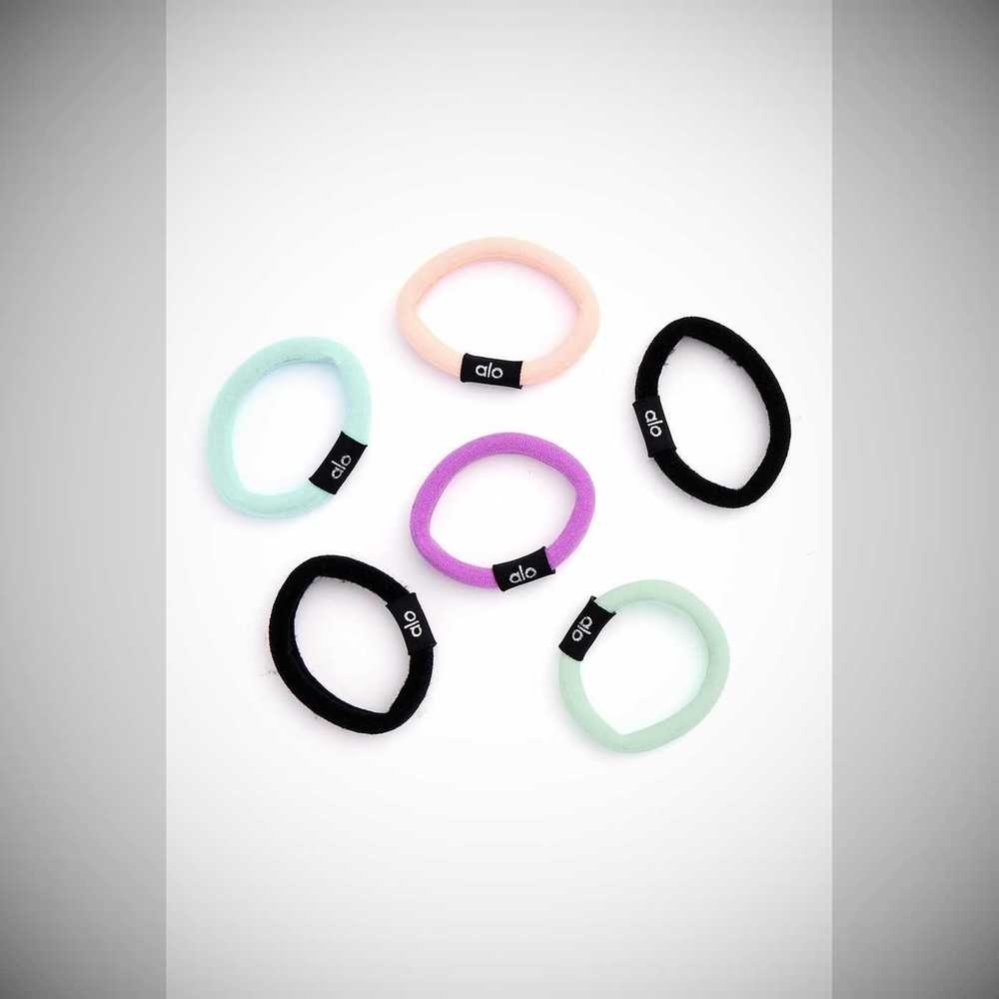 Alo Yoga Untangled Hair Tie 6-Pack Haargummi Damen Mehrfarbig | TASKLD732