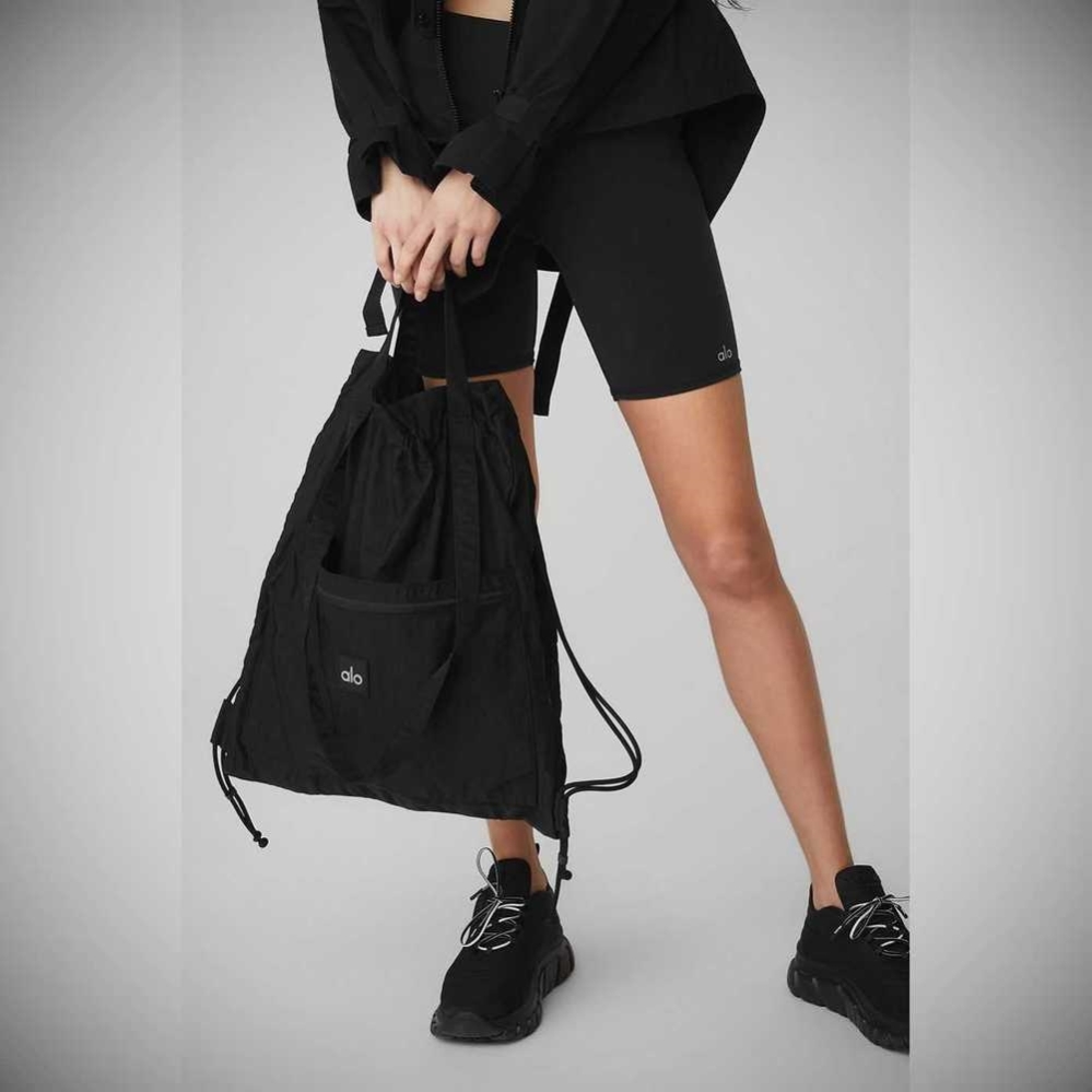 Alo Yoga Utility Tote Tasche Damen Schwarz | HQEAWV370