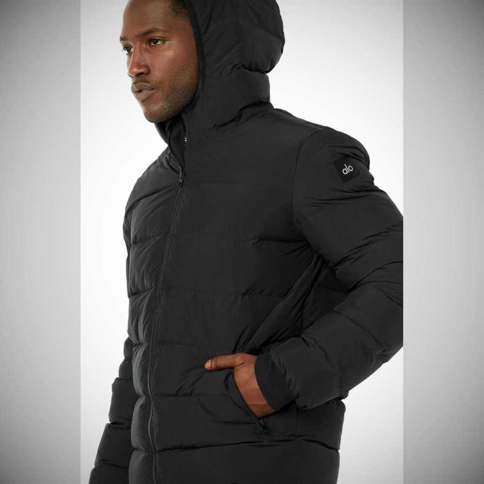 Alo Yoga Vail Puffer Jacke Herren Schwarz | UPQTMY576