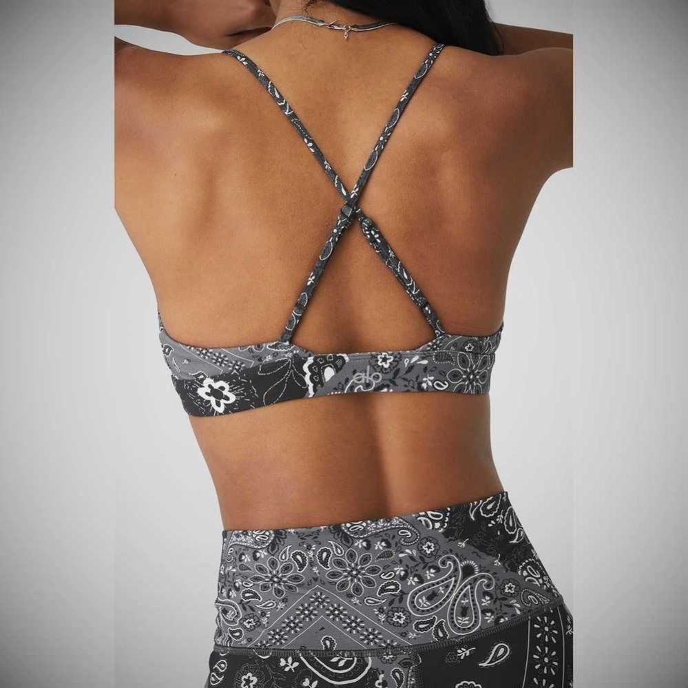 Alo Yoga Vapor Bandana Splendor BHs Damen Schwarz | LNFZCB506