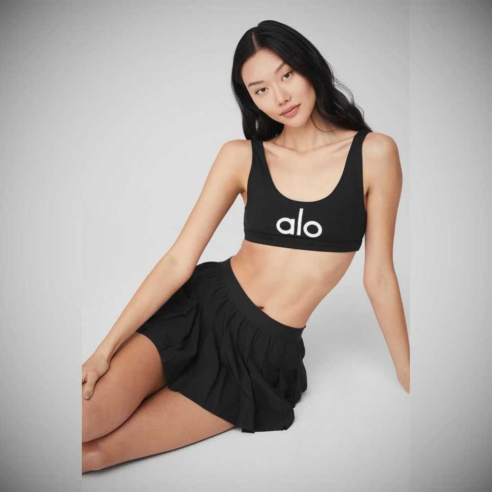 Alo Yoga Varsity Tennis Röcke Damen Schwarz | ENRVOH952