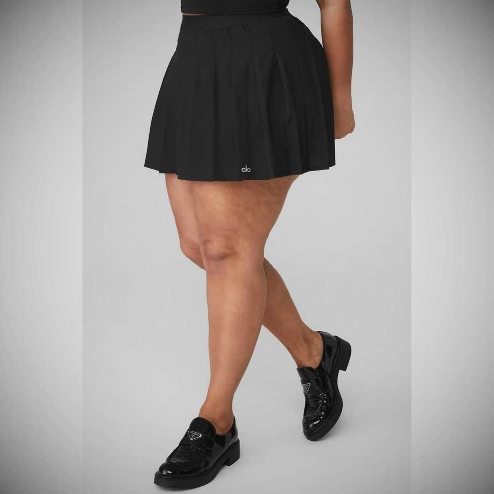 Alo Yoga Varsity Tennis Röcke Damen Schwarz | ENRVOH952