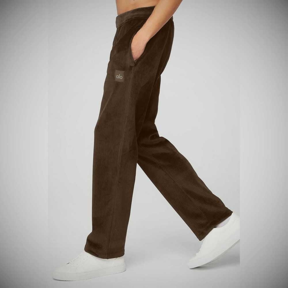 Alo Yoga Velour Baller Hose Herren Kaffee | LQTASB826