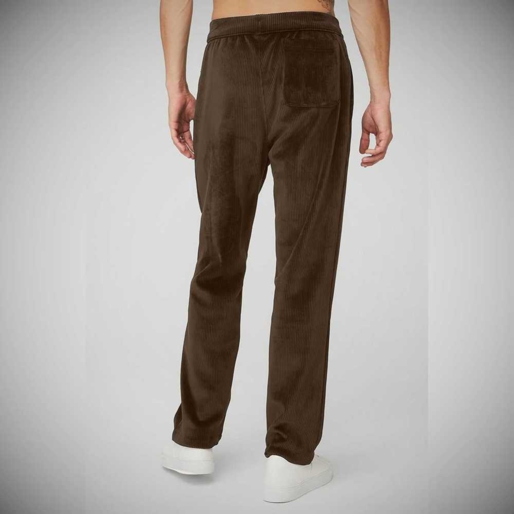 Alo Yoga Velour Baller Hose Herren Kaffee | LQTASB826