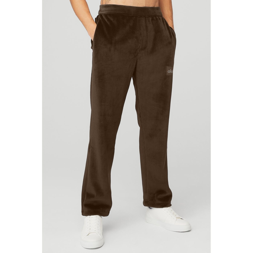 Alo Yoga Velour Baller Hose Herren Kaffee | LQTASB826